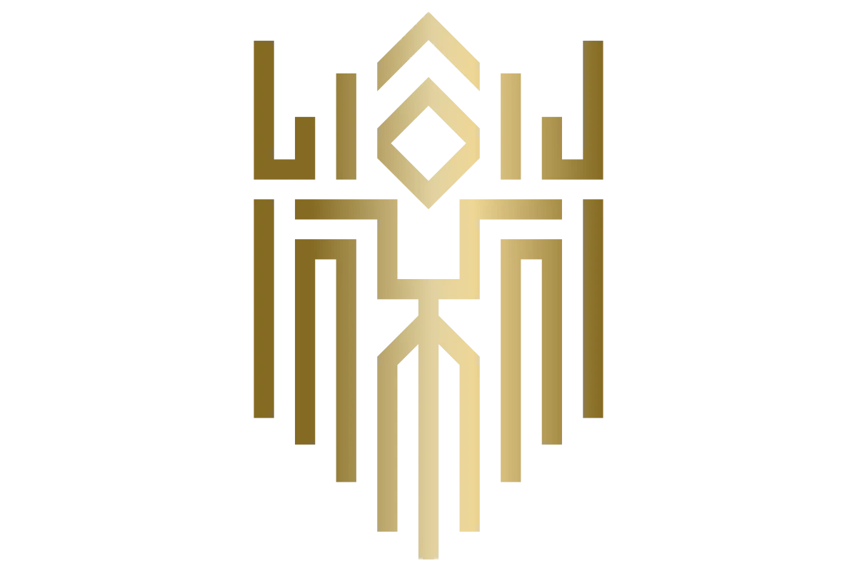 Elegant Abstract Corporate Logo in Gold Tones