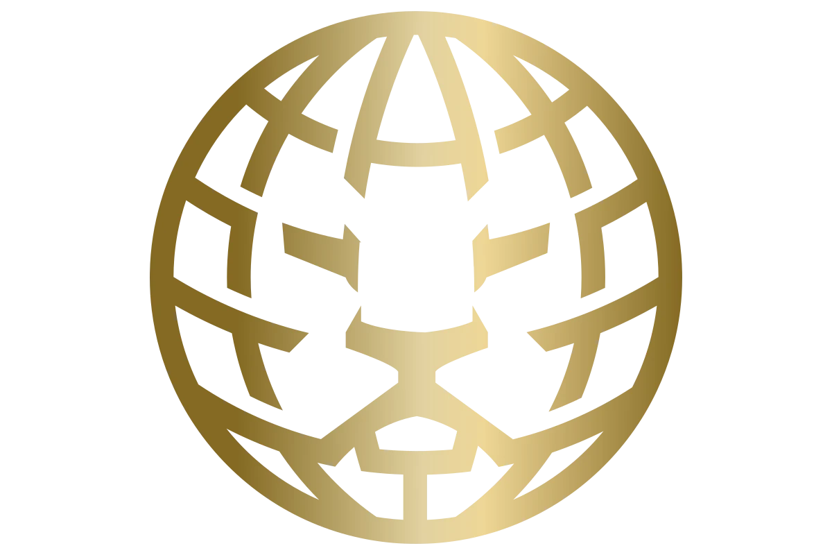 Travel Agency Logo Featuring a Strength Symbol Lion