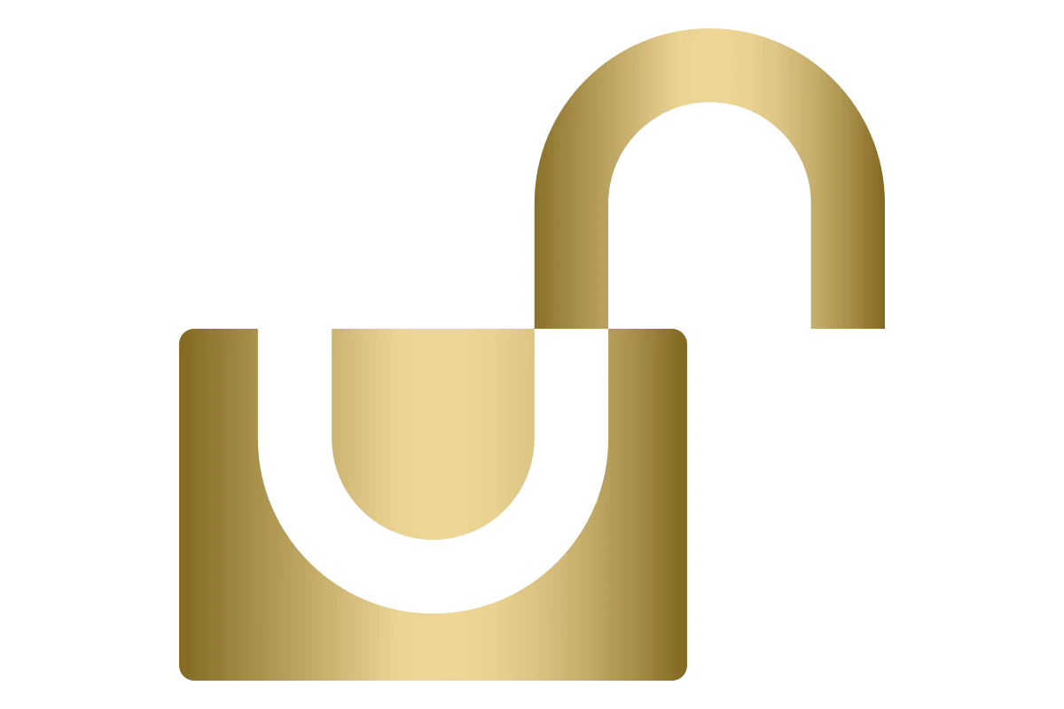 Elegant Gold Lock Icon for Security Solutions