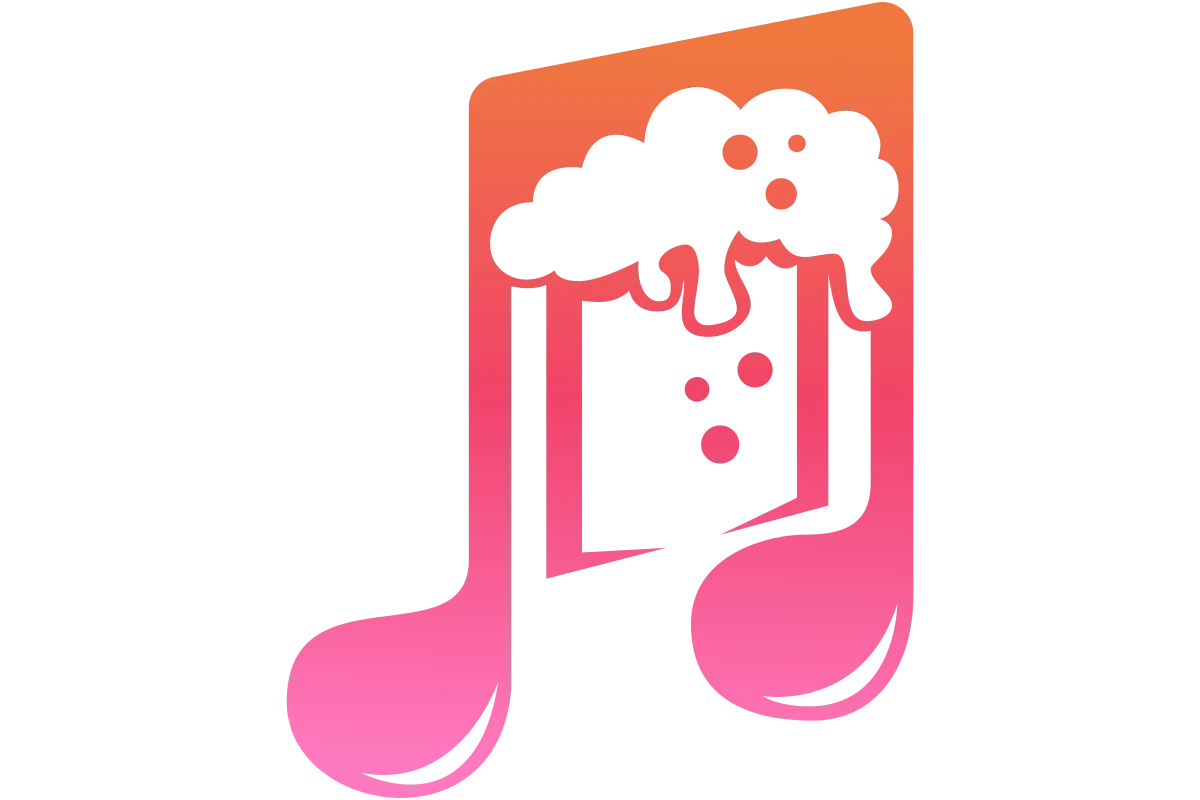 Lively Music-Themed Icon for Party and Beverage Events