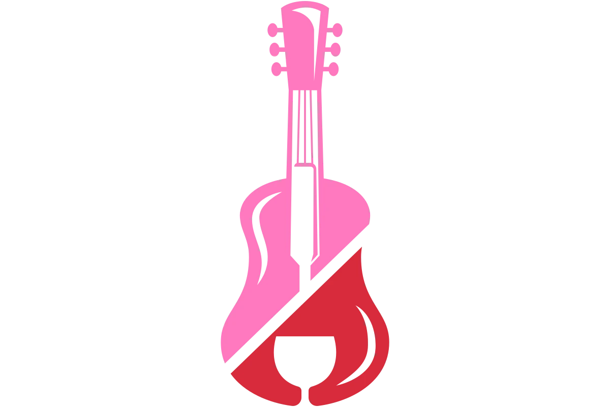Vibrant Musical Fusion with Guitar and Wine Glass