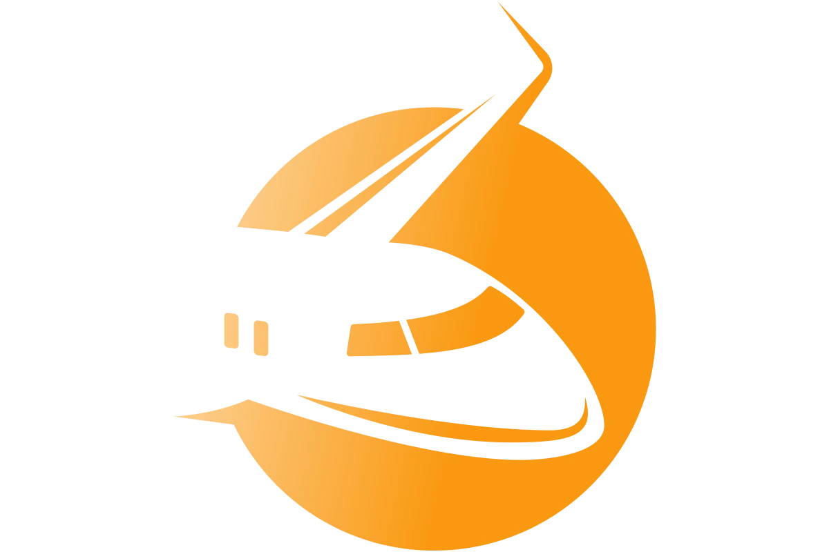 Modern Travel Agency Logo Featuring Airplane and Sun