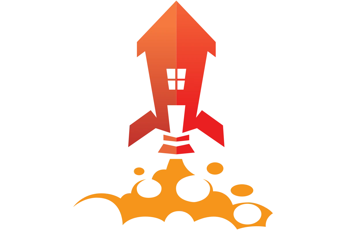 Innovative Rocket Launch Graphic for Technology Startups