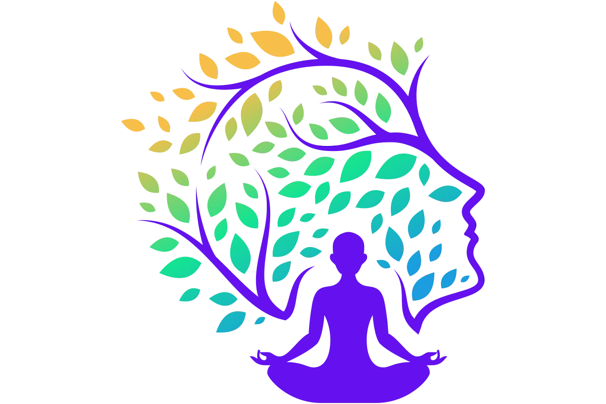 Modern Meditation Logo with Nature Elements for Wellness