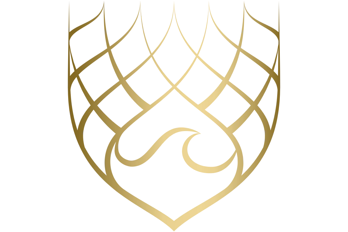 Elegant Abstract Spa Logo Design in Gold