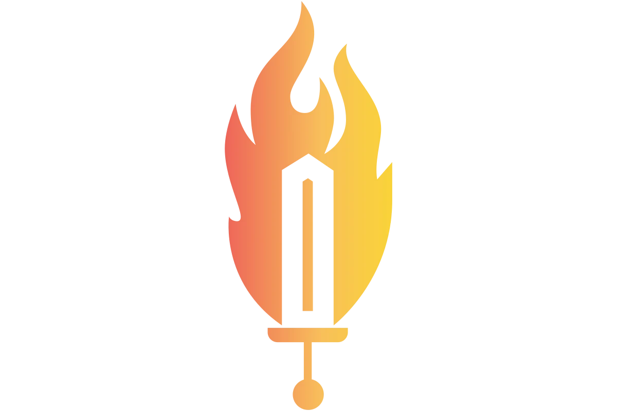 Fiery Sword Emblem - Strength and Valor