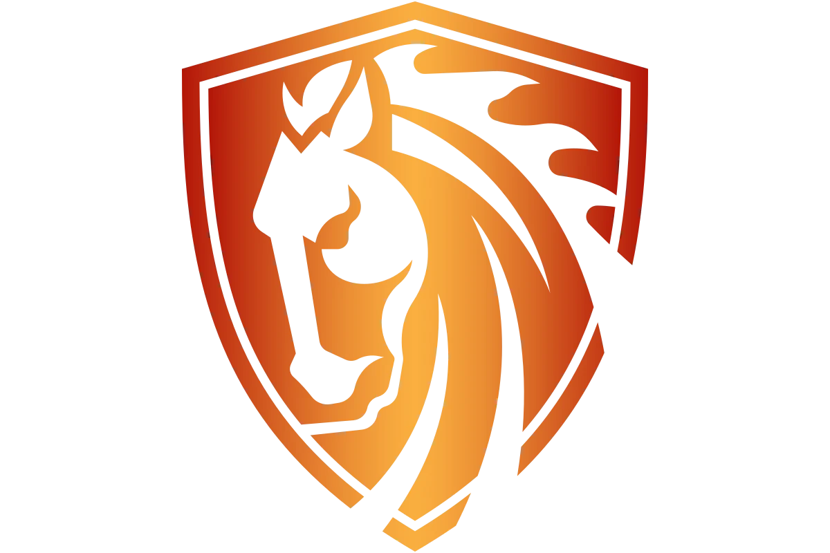 Fierce Horse Mascot Logo with Shield - Modern Strength