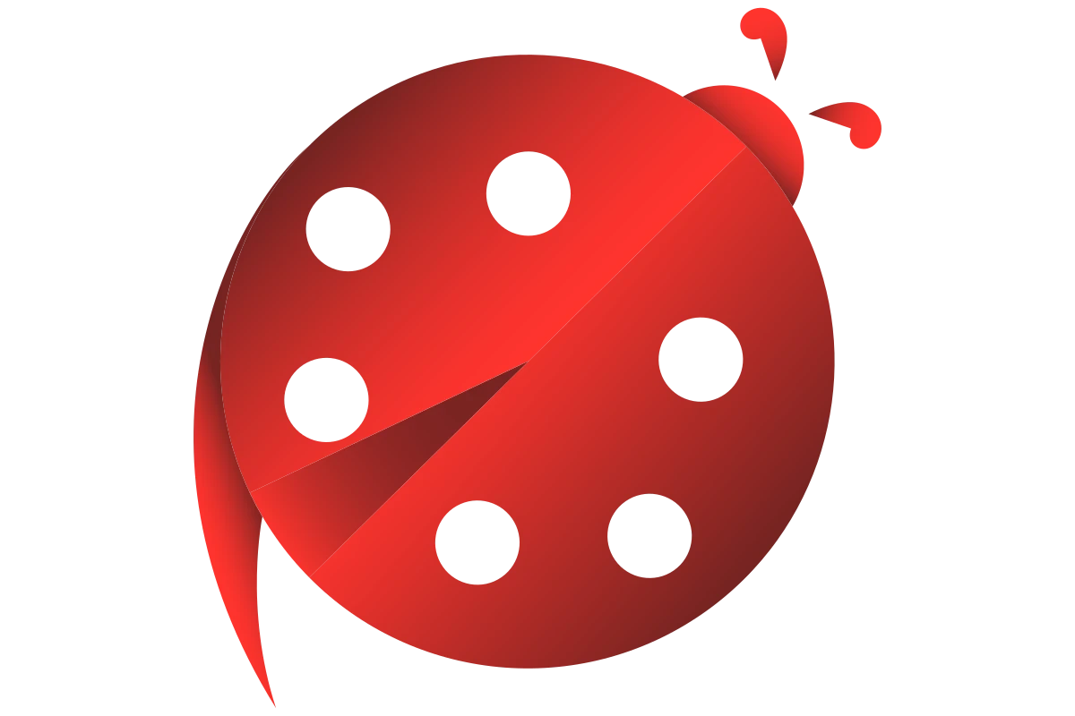 Cheerful Ladybug Icon for Nature-themed Projects