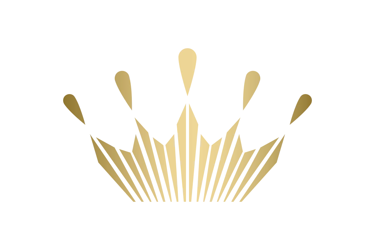 Elegant Golden Crown Logo - Symbol of Luxury and Prestige