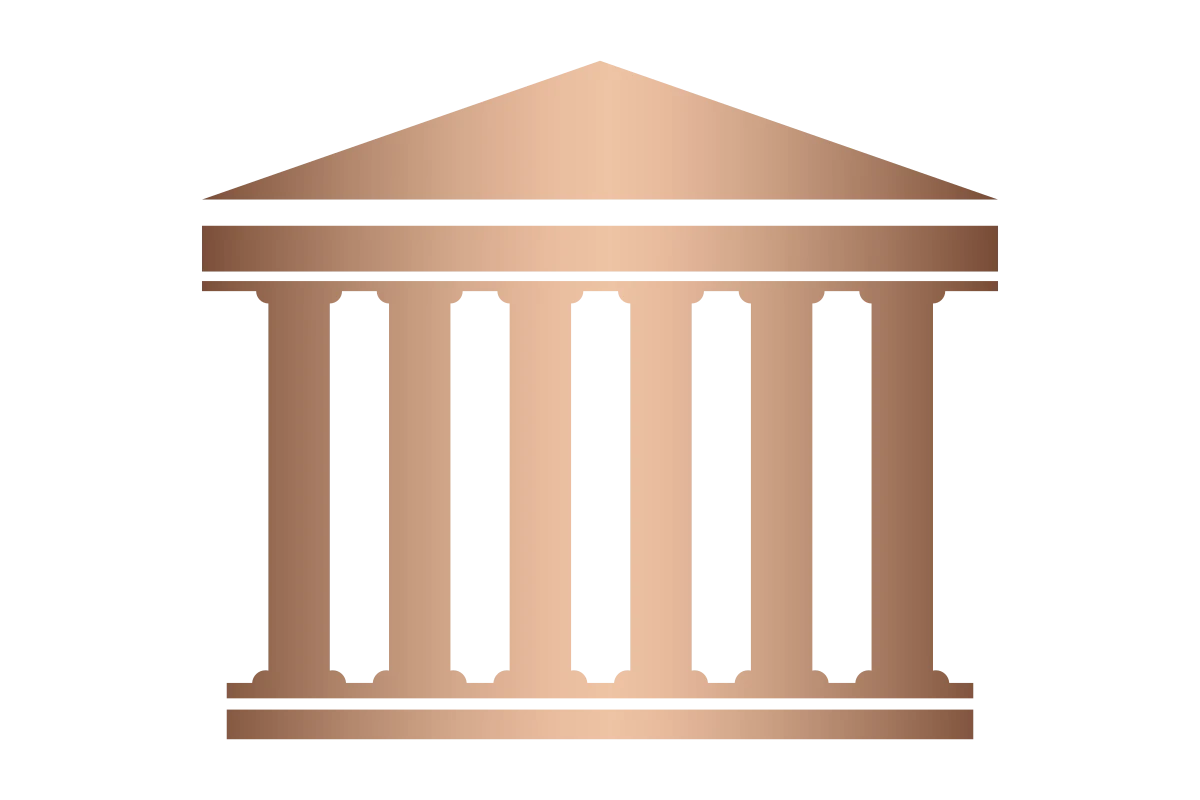 Elegant Law Firm Architecture Icon - Modern Strength