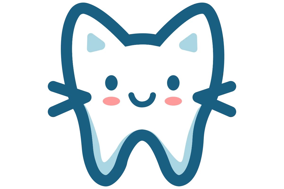 Charming Cat Tooth Mascot for Pet Care Services