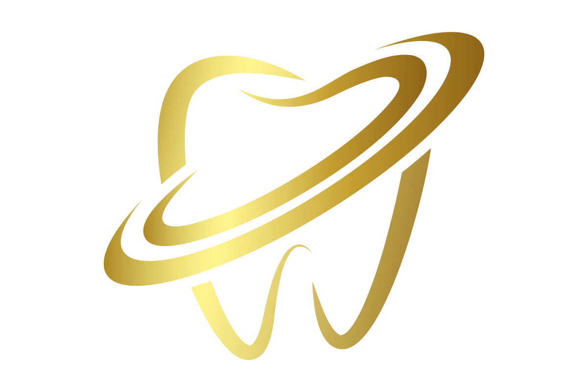 Modern Dental Logo with Golden Tooth Symbol