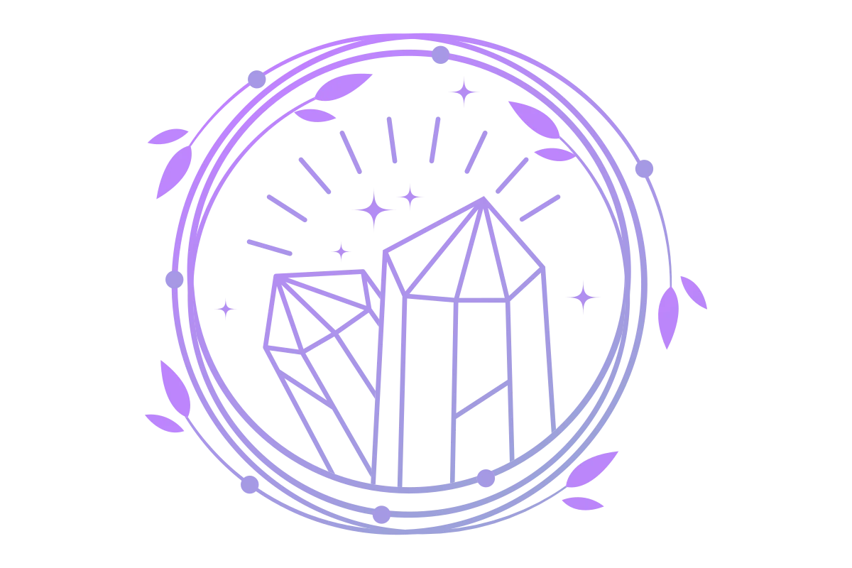 Modern Crystals Illustration with Elegant Floral Design