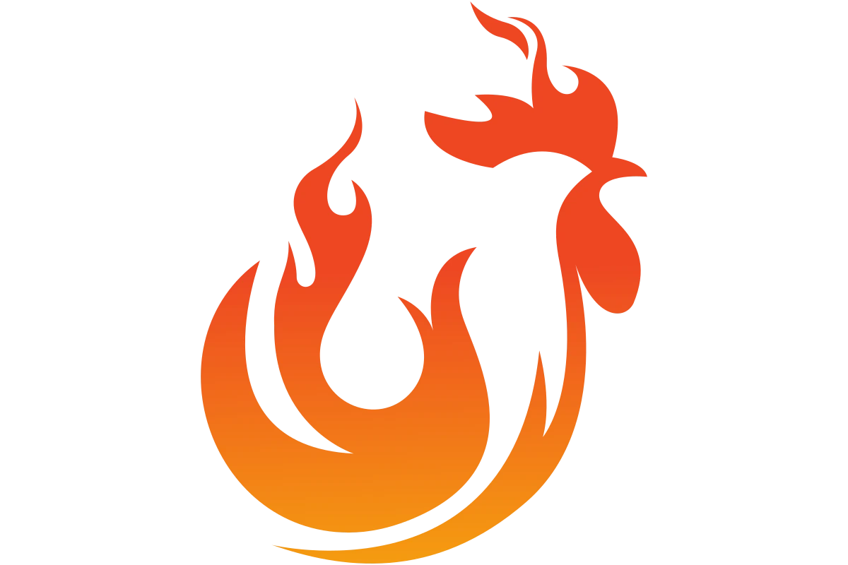 Modern Fire Rooster Logo for Innovative Food Ventures