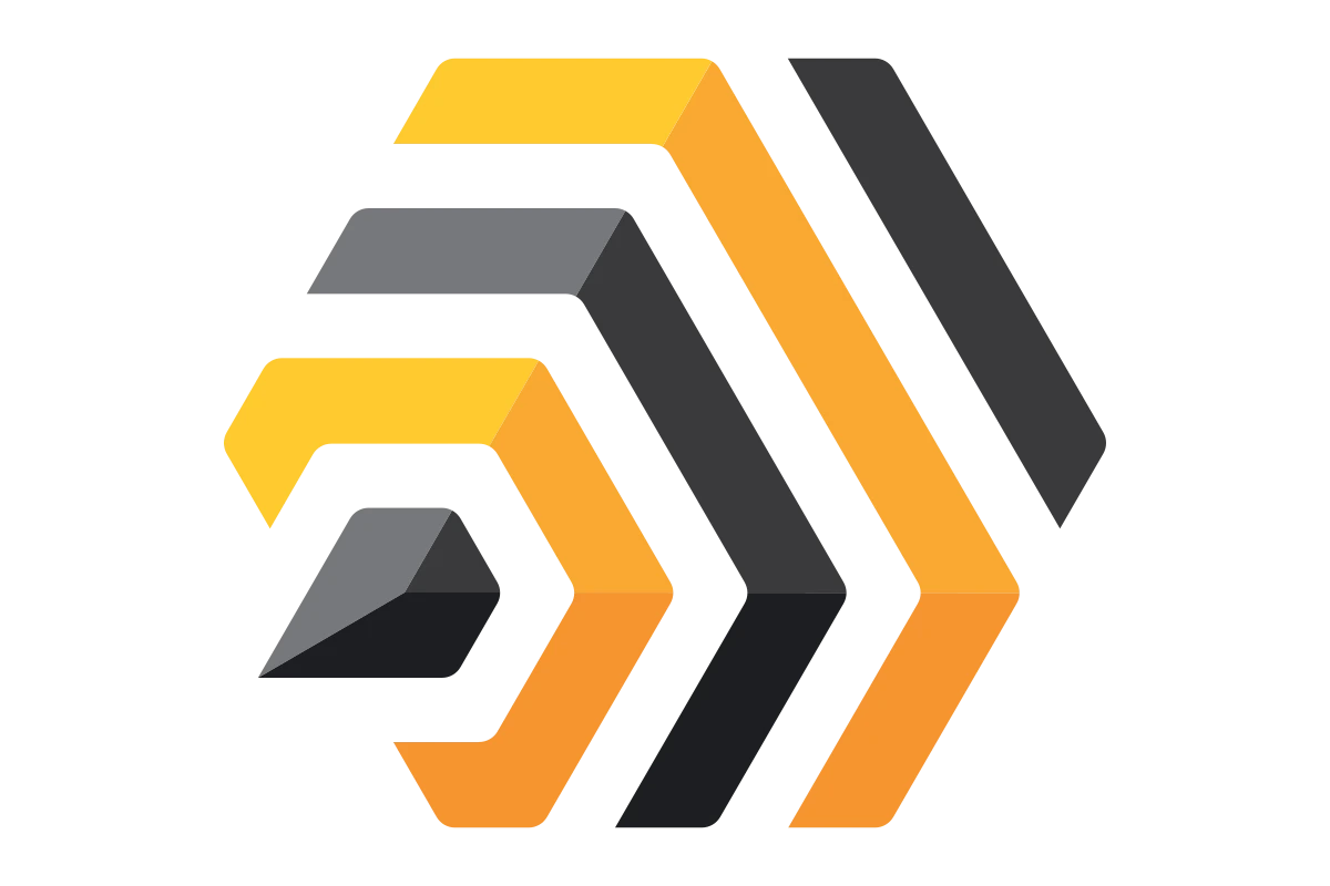 Modern Abstract Bee Icon with Geometric Shapes