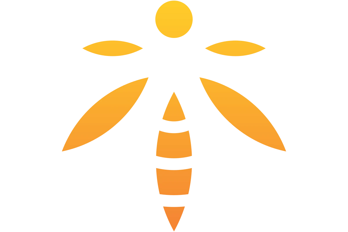 Vibrant Bee Abstract Logo for Nature-Inspired Initiatives