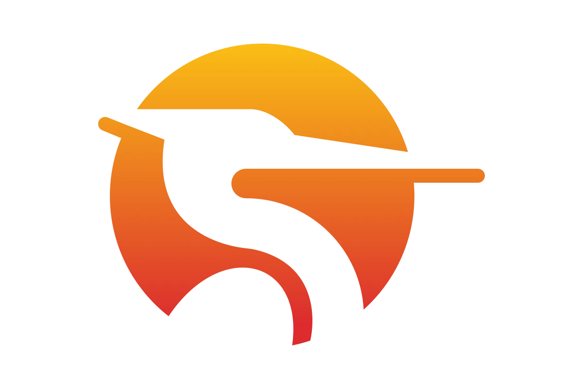 Innovative Travel Agency Logo with Sunset and Bird Symbol