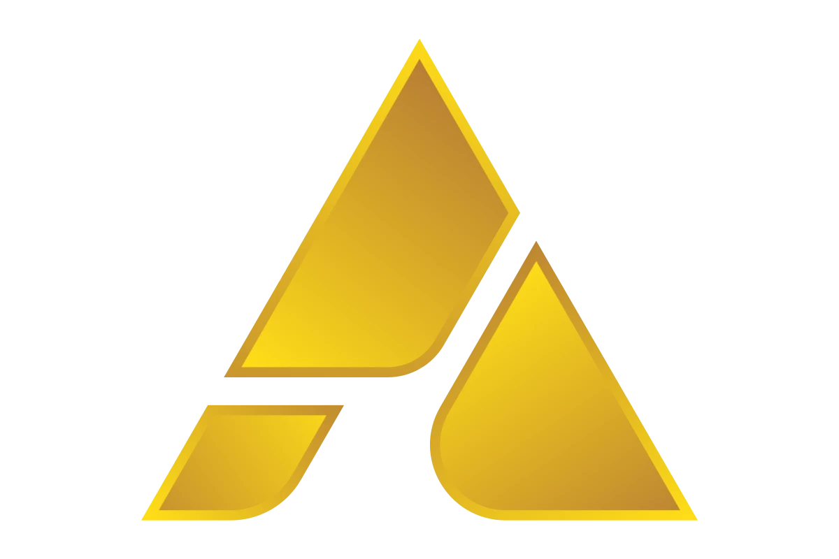 Stylized Abstract Golden Graphic Logo for Technology