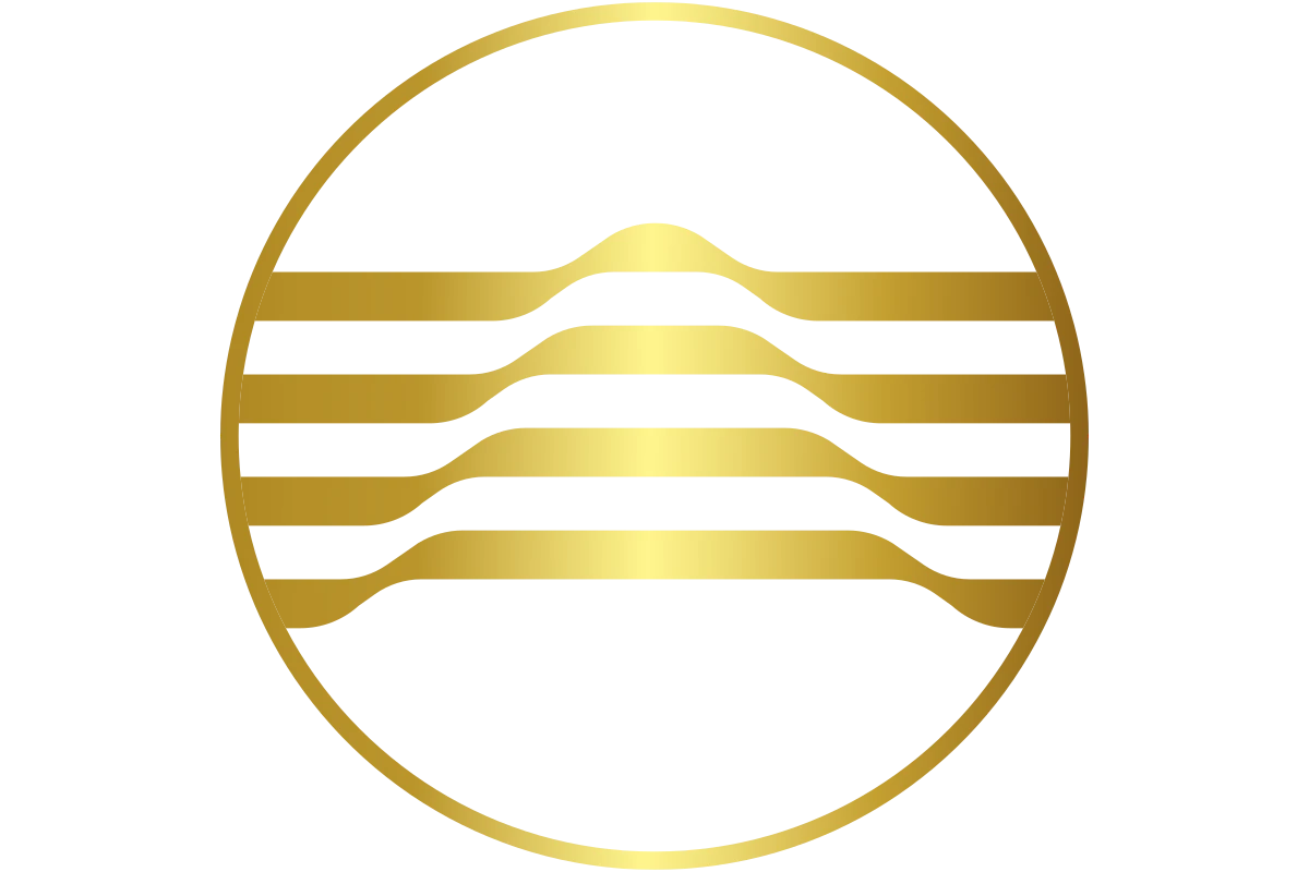 Elegant Abstract Waves in Gold for Corporate Luxury