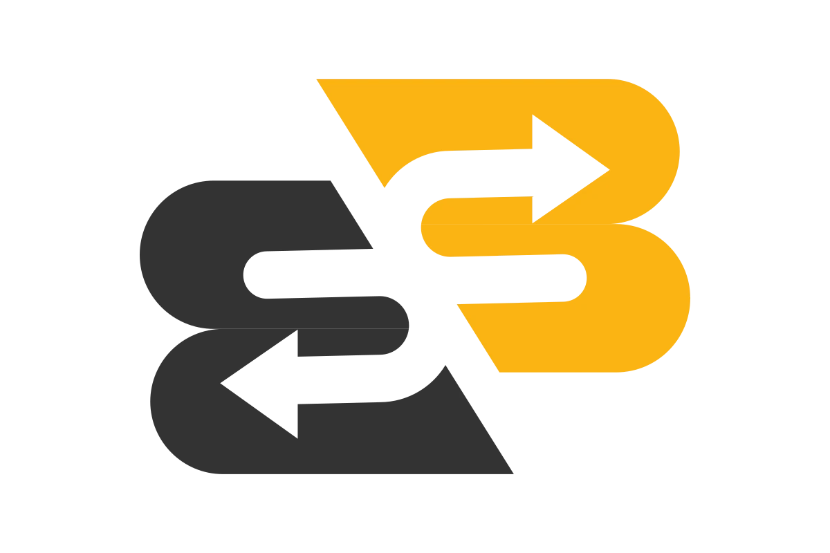 Dynamic Logistics Logo with SB3 Initials and Arrows