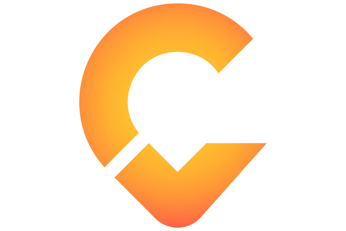 Modern Abstract Technology Icon - Gradient C Shape