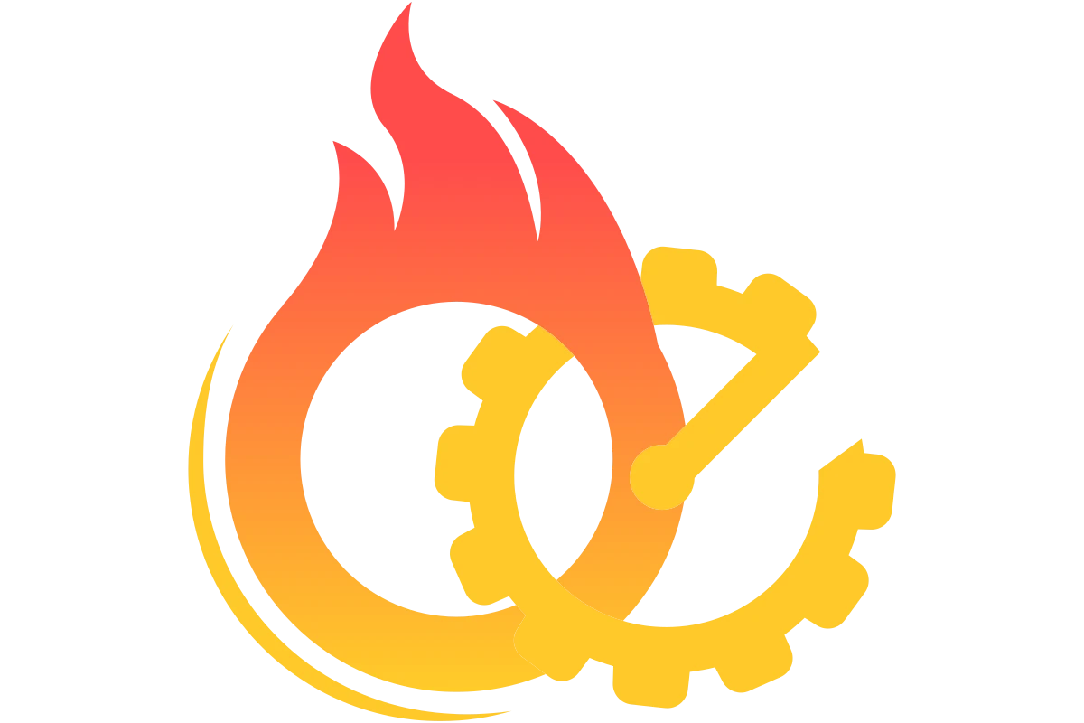 Innovative Automotive Repair Services with Flame and Gear