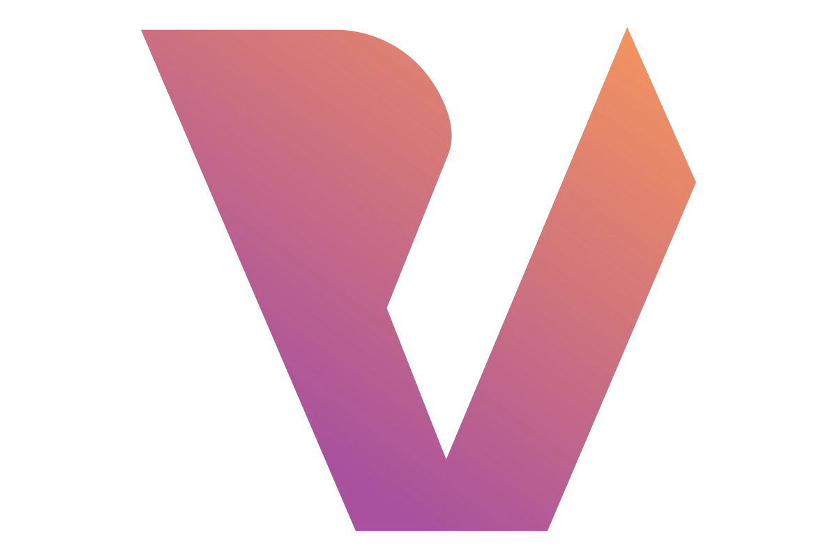 Innovative Abstract V Logo with Gradient Colors